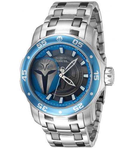 Invicta Star Wars Bo Katan Mens 48mm Limited Edition Silver Quartz Watch 41377-Klawk Watches