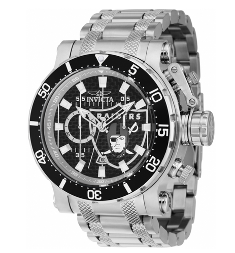 Invicta NFL Las Vegas Raiders Men's 52mm Carbon Fiber Chronograph Watch 41610-Klawk Watches