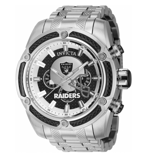 Invicta NFL Las Vegas Raiders Men's 52mm Carbon Fiber Chronograph Watch 41798-Klawk Watches