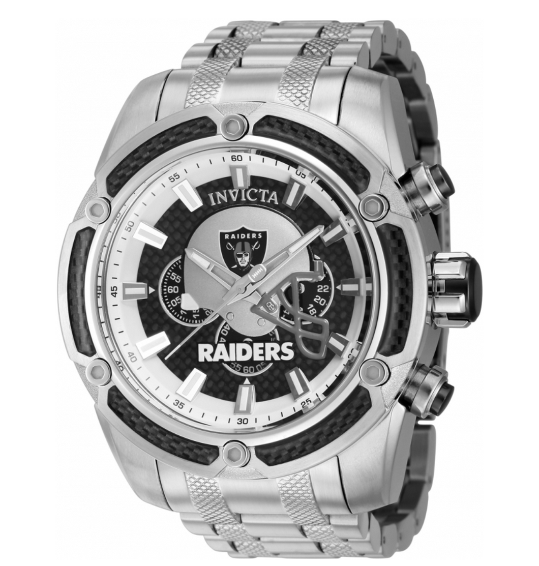 Invicta NFL Las Vegas Raiders Men's 52mm Carbon Fiber Chronograph Watch 41798-Klawk Watches