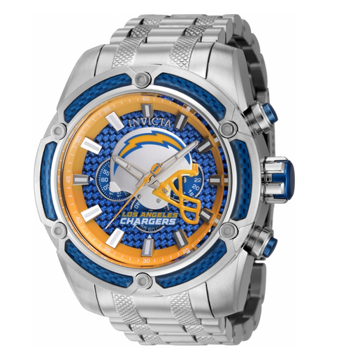 Invicta NFL Los Angeles Chargers Men's 52mm Carbon Fiber Chronograph Watch 41799-Klawk Watches