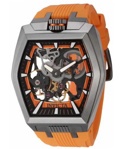 Invicta Akula Stealth Legion Men's 48mm Gunmetal Orange Hand Wind Watch 44020-Klawk Watches