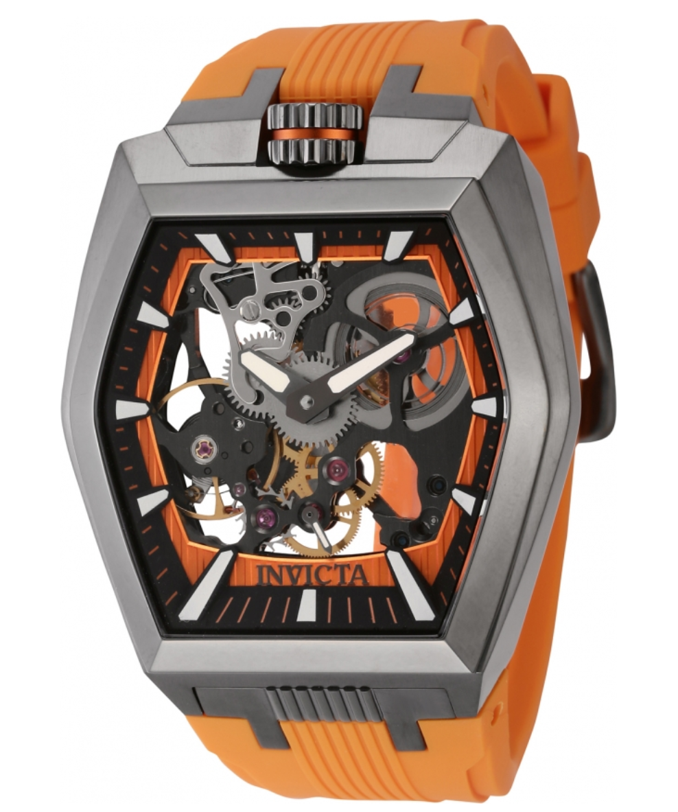Invicta Akula Stealth Legion Men's 48mm Gunmetal Orange Hand Wind Watch 44020-Klawk Watches