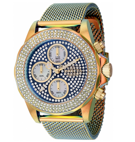 Invicta Pro Diver Fire Amber Women's 399 Crystals Dial Quartz Chrono Watch 44258-Klawk Watches