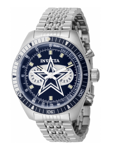 Invicta NFL Dallas Cowboys Men's 43mm Blue Dial Limited Dual Time Watch 44991-Klawk Watches