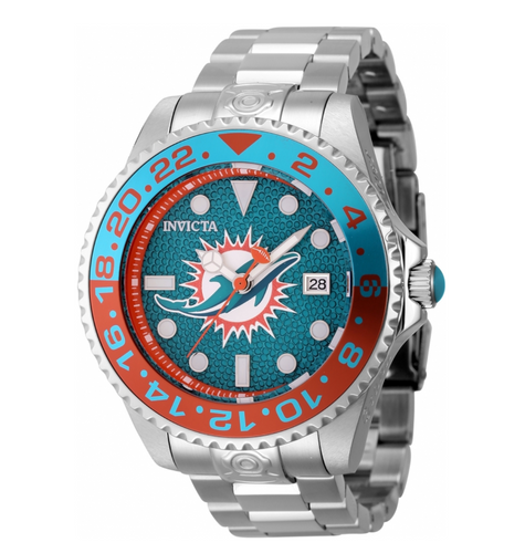 Invicta NFL Miami Dolphins Men's 47mm Grand Diver Automatic Watch 45029-Klawk Watches