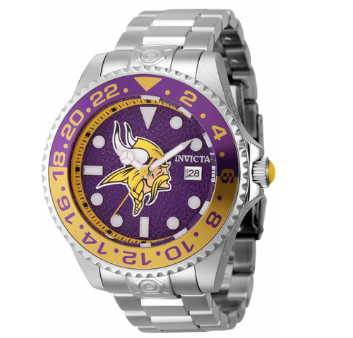 Invicta NFL Minnesota Vikings Men's 47mm Grand Diver Automatic Watch 45041-Klawk Watches