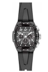 Invicta S1 Rally Black Smoke Men's 47mm Clear Case Chronograph Watch 45480-Klawk Watches