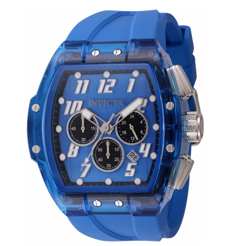 Invicta S1 Rally 45484 Men's 47mm Blue Chronograph Clear Case Watch-Klawk Watches