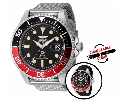 Invicta Pro Diver Automatic Men's 47mm Coke Bezel Mesh Band & Strap Watch 45805-Klawk Watches