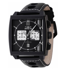 Load image into Gallery viewer, Invicta S1 Rally Cuadro Men&#39;s 45mm GMT Black Leather Chrono Watch 46853-Klawk Watches
