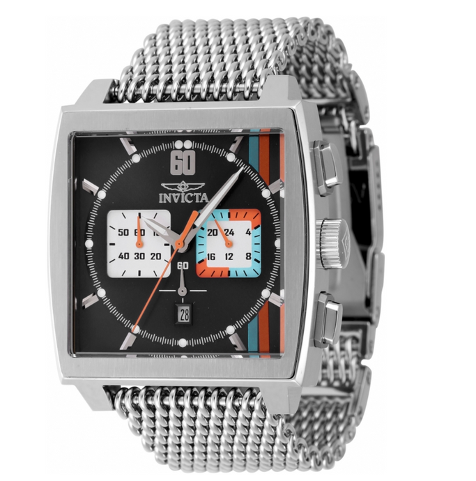 Invicta S1 Rally Cuadro Men's 45mm Monaco Racer Mesh Bracelet Chrono Watch 47244-Klawk Watches