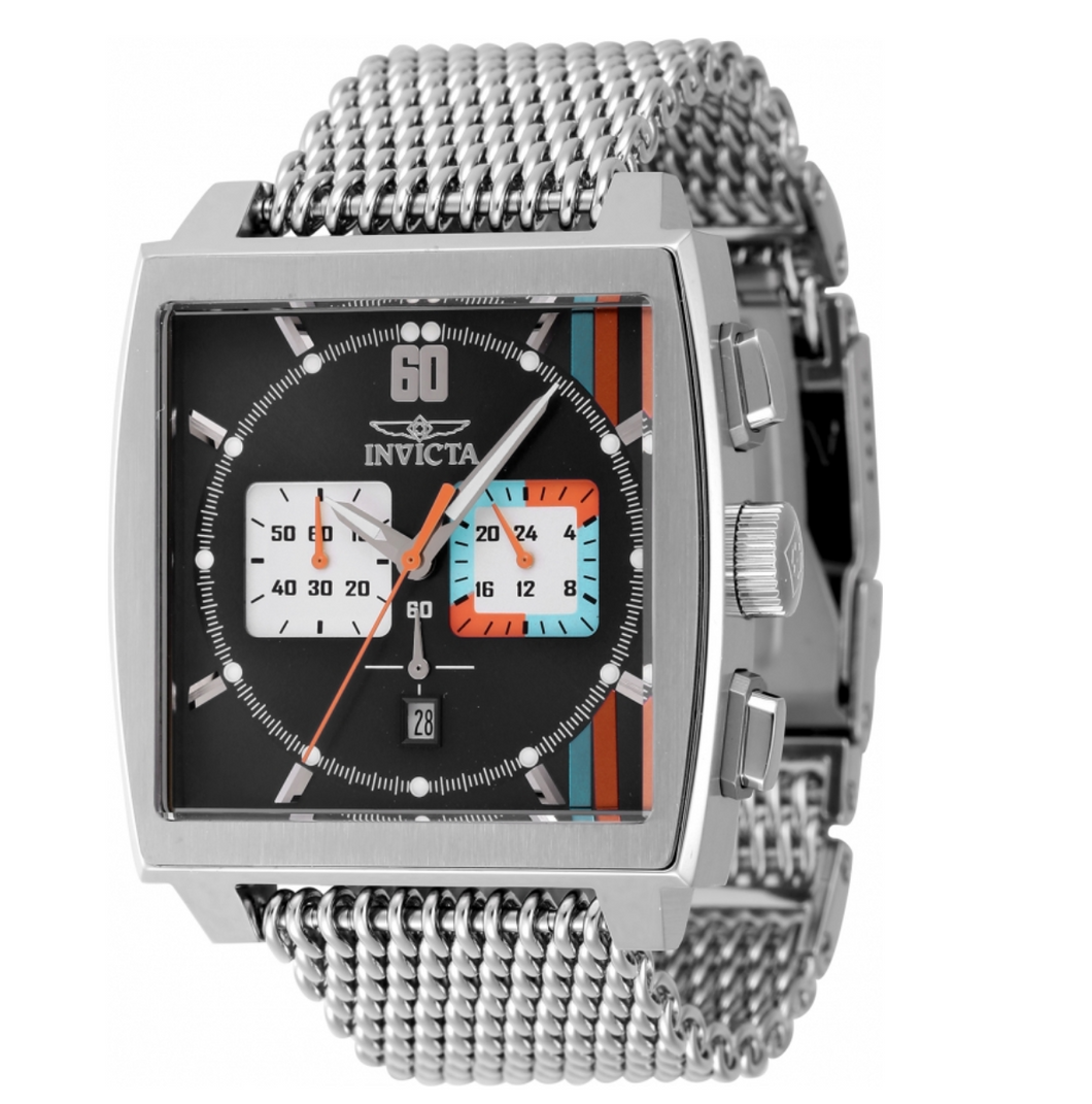 Invicta S1 Rally Cuadro Men's 45mm Monaco Racer Mesh Bracelet Chrono Watch 47244-Klawk Watches