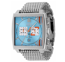 Load image into Gallery viewer, Invicta S1 Rally Cuadro Men&#39;s 45mm Blue GMT Mesh Bracelet Chrono Watch 47245-Klawk Watches
