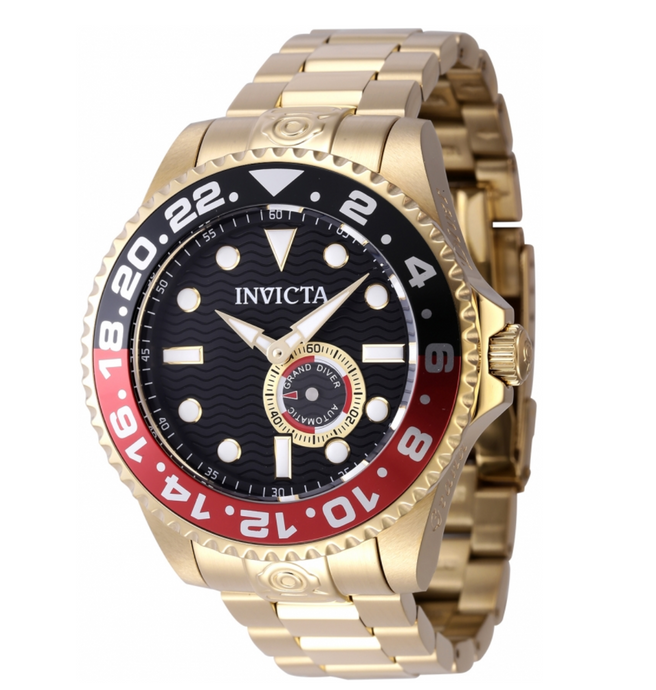 Invicta Grand Diver Men's 47mm Automatic Coke Bezel Gold Watch 47299-Klawk Watches