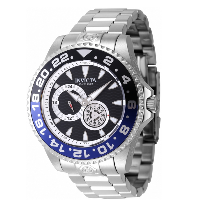 Invicta Grand Diver GMT Men's 47mm Automatic Batman Bezel Black Dial Watch 47300-Klawk Watches