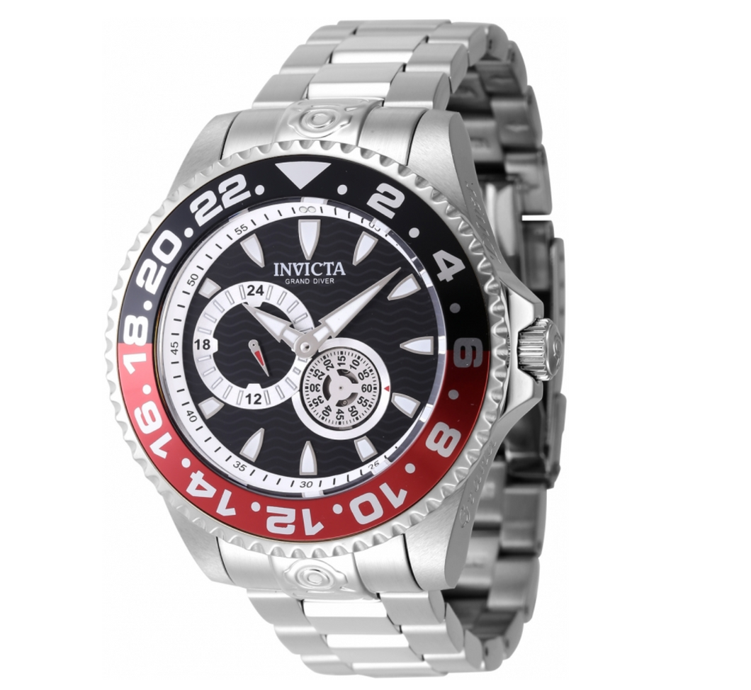 Invicta Grand Diver Men's 47mm Automatic Watch 47302 Black Dial Coke Bezel-Klawk Watches