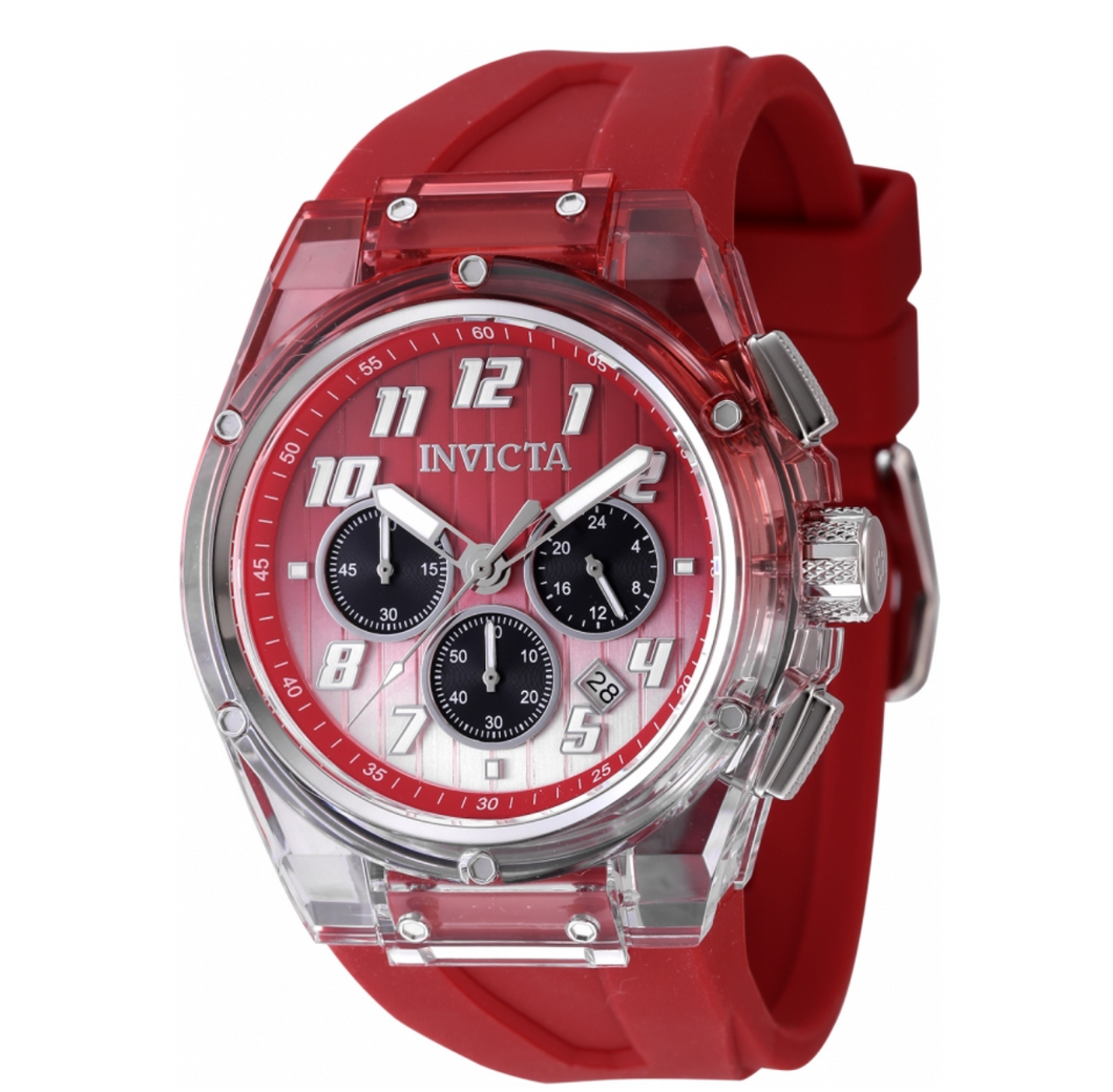 Invicta S1 Rally Prism Color Flip Men's 44mm Red and Clear Chrono Watch 47349-Klawk Watches