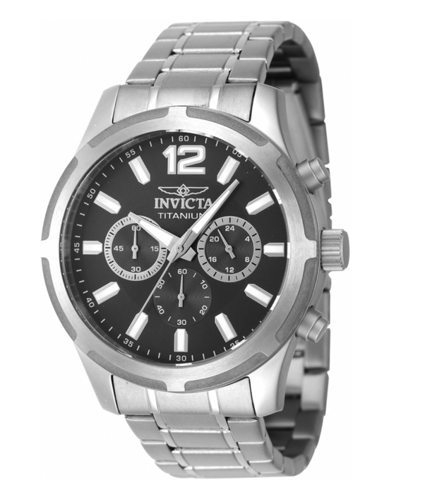 Invicta Ti-22 Men's 45mm Black Dial Titanium Band Quartz Chrono Watch 47511-Klawk Watches