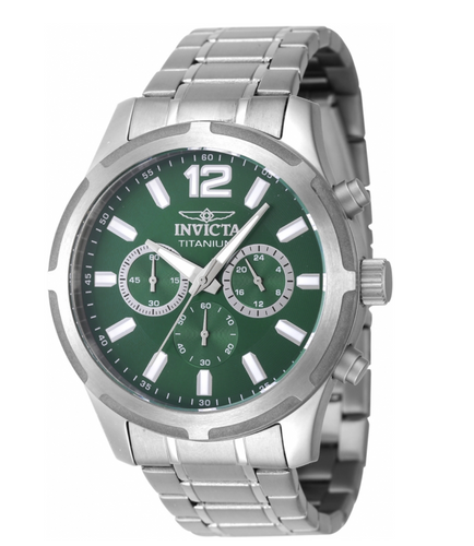 Invicta Ti-22 Men's 45mm Green Dial Titanium Band Quartz Chrono Watch 47512-Klawk Watches