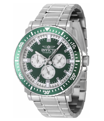 Invicta Ti-22 Titanium Men's 44mm Green Dial Multifunction Date Watch 47514-Klawk Watches