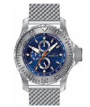 Load image into Gallery viewer, Invicta Deepwave Men’s 50mm Blue Wave Dial Quartz Watch Stainless Mesh 48011-Klawk Watches
