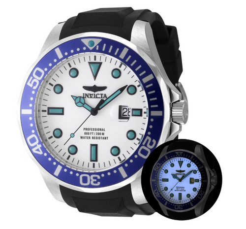 Invicta Mega Pro Diver 60mm Men's Quartz Watch White Lume Dial 48032-Klawk Watches