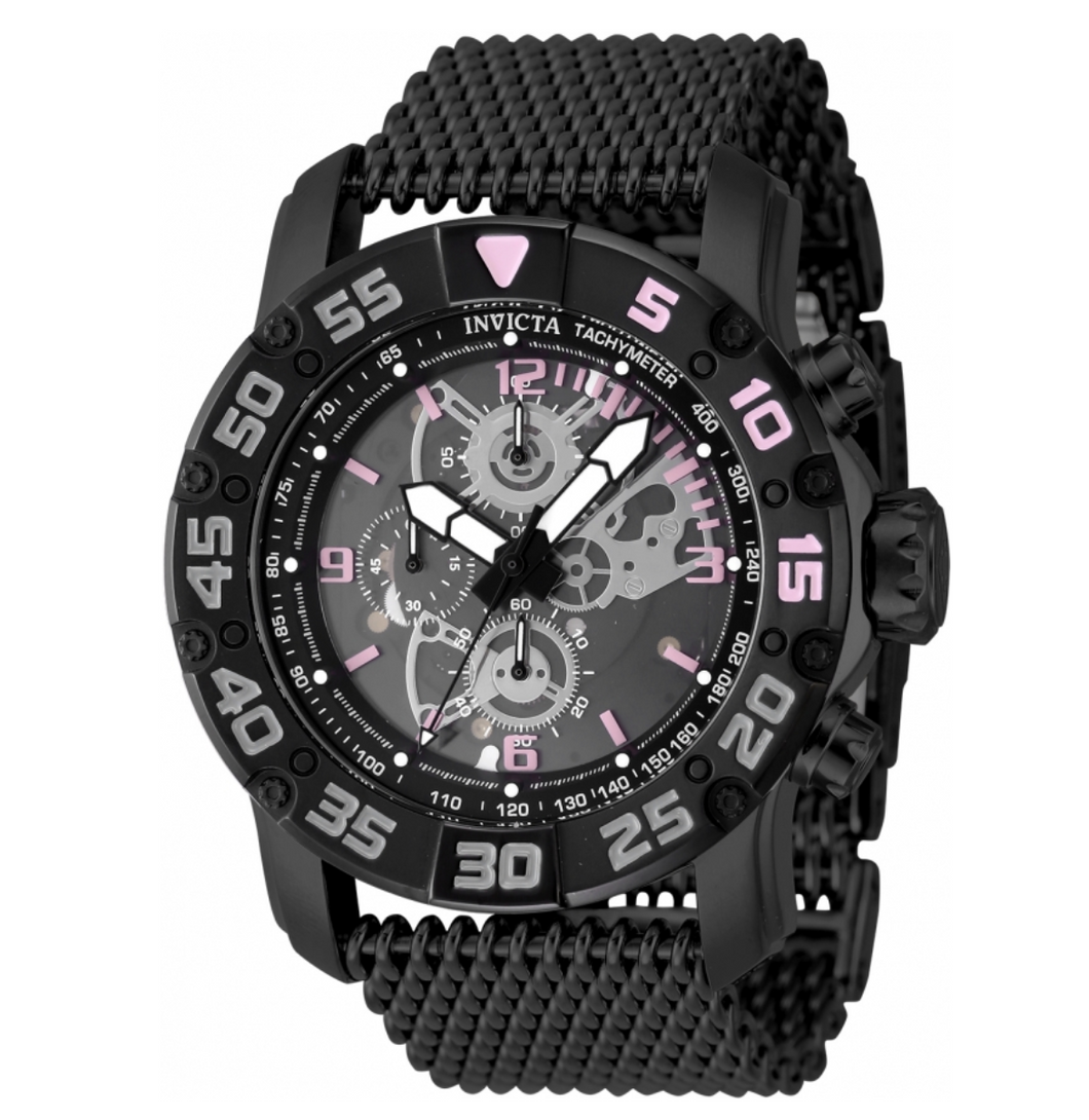 Invicta Racing JM Limited Edition Men's 48mm Black Skeleton Chrono Watch 48054-Klawk Watches