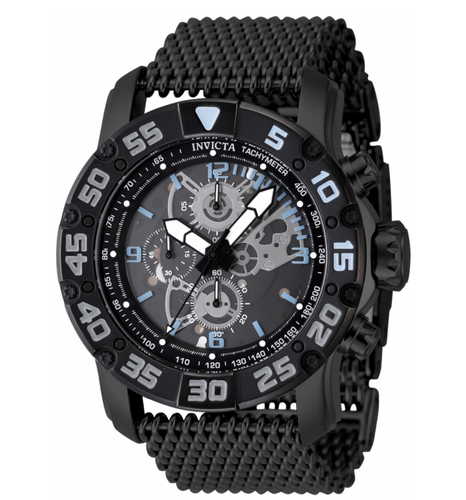 Invicta Racing JM Limited Edition Men's 48mm Black Skeleton Chrono Watch 48057-Klawk Watches