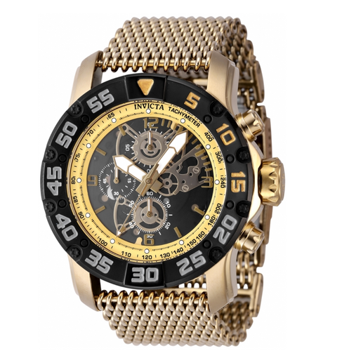 Invicta Racing JM Limited Men's 48mm Gold Skeleton Dial Chrono Watch 48058-Klawk Watches