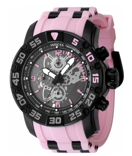 Invicta Racing JM Limited Men's 48mm Pink Quartz Skeleton Chrono Watch 48061-Klawk Watches