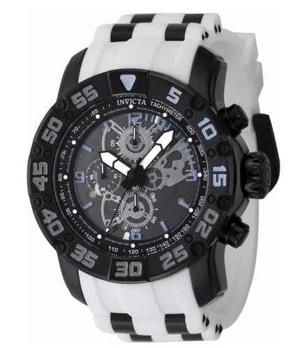 Invicta Racing JM Limited Ed Men's 48mm Black White Skeleton Chrono Watch 48064-Klawk Watches