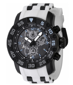 Invicta Racing JM Limited Ed Men's 48mm Black White Skeleton Chrono Watch 48064-Klawk Watches