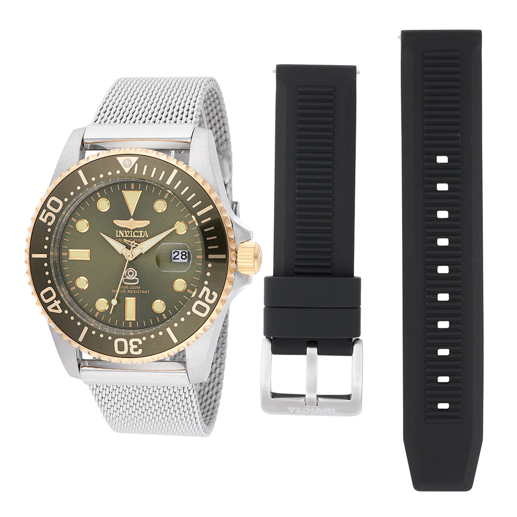 Invicta Pro Diver Interchangeable Strap Men's 42mm Green Quartz Watch 48217-Klawk Watches