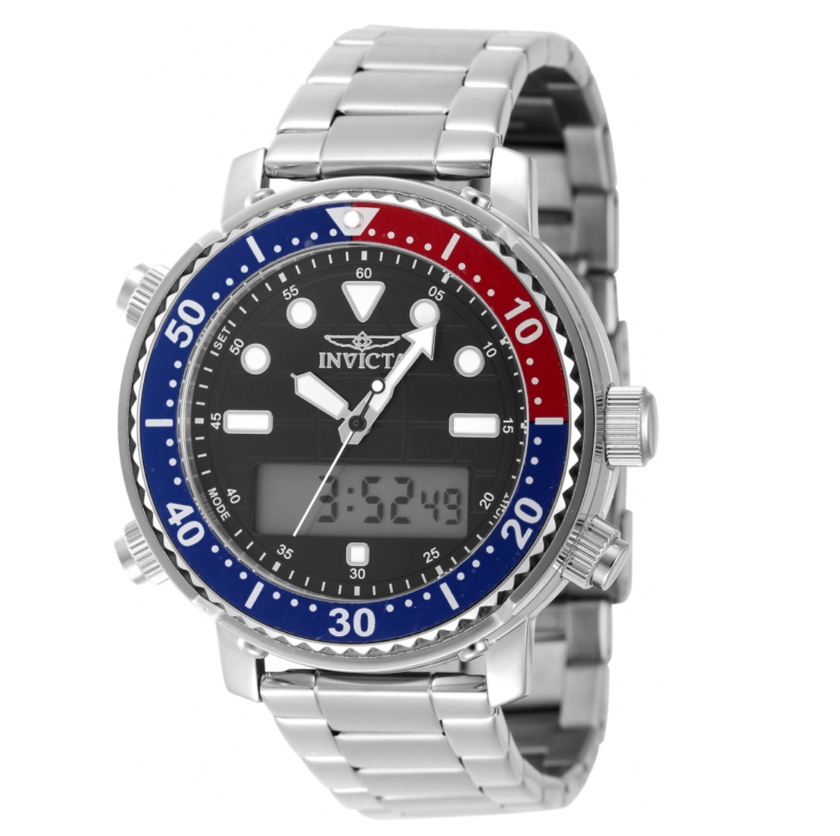 Invicta Pro Diver Men's Pepsi Bezel Ana-Digi Dual Time