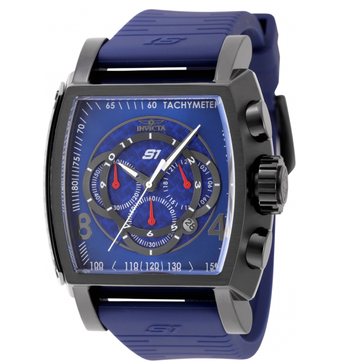 Invicta S1 Rally Men's Deep Sea Blue 48mm Carbon Fiber Dial Chrono Wat ...