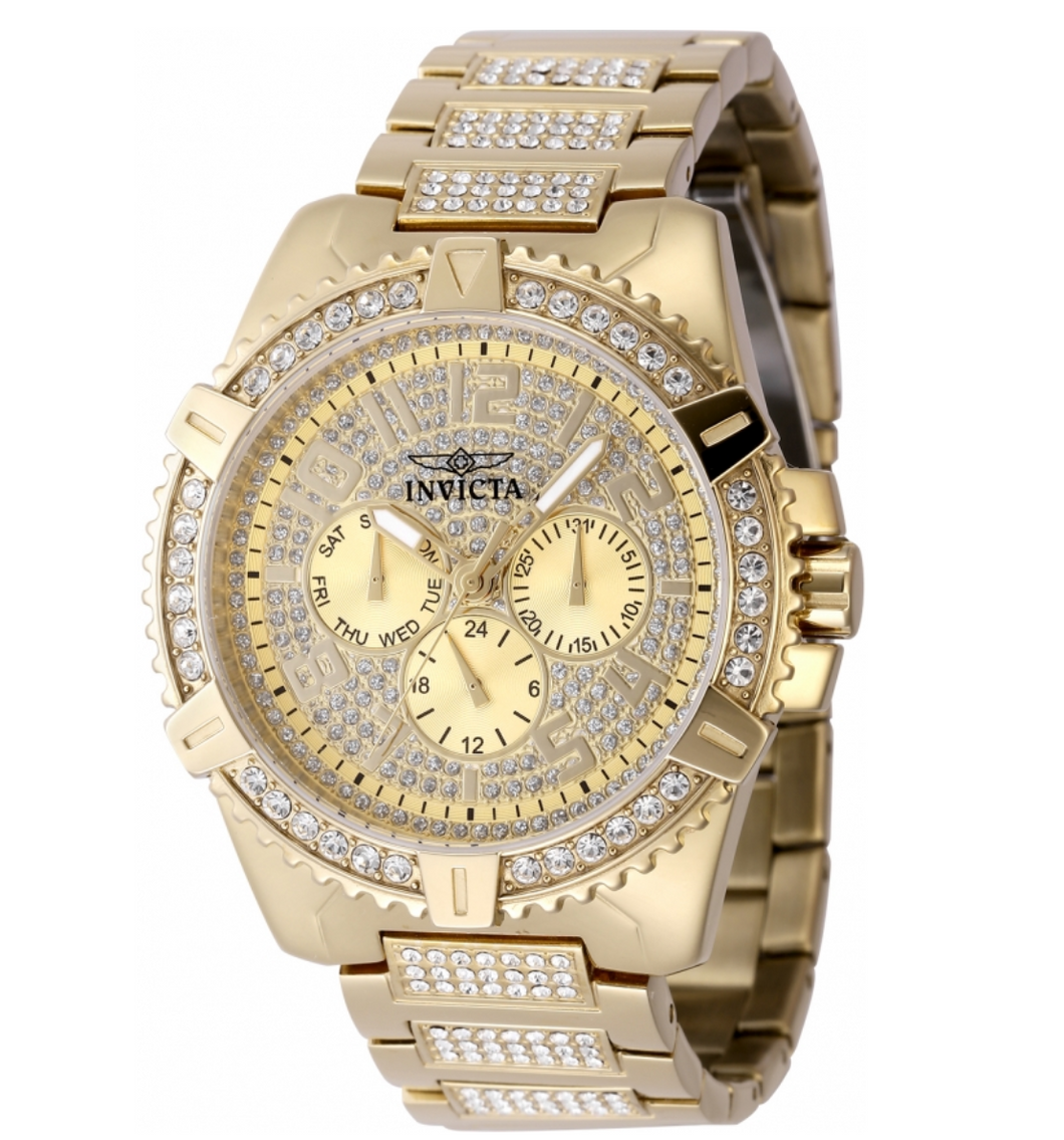 Invicta Celestial Luxe Men's 45mm Pave Crystal Multi-Function Quartz Watch 48561-Klawk Watches