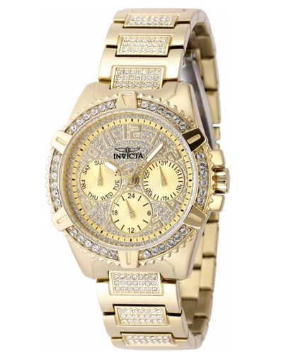 Invicta Celestial Luxe Women's 45mm 162 Pave Crystal Dial Quartz Watch 48564-Klawk Watches