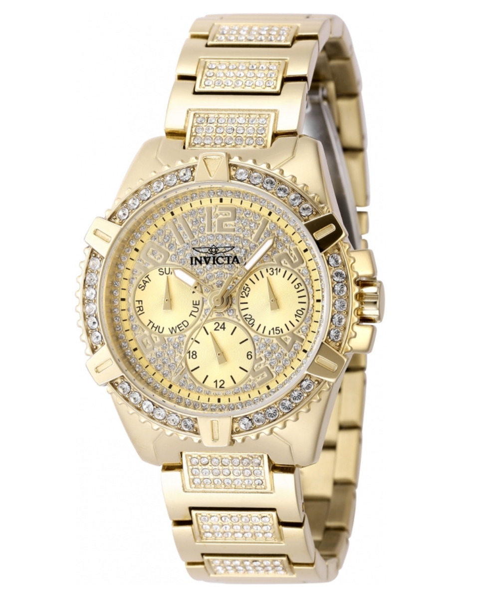 Invicta Celestial Luxe Women's 45mm 162 Pave Crystal Dial Quartz Watch 48564-Klawk Watches