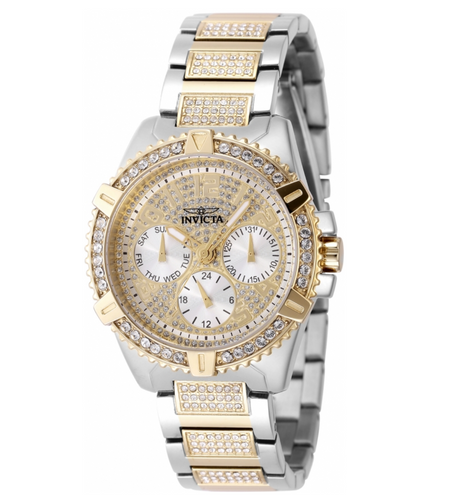 Invicta Celestial Luxe Women's 45mm 162 Pave Crystal Dial Quartz Watch 48565-Klawk Watches