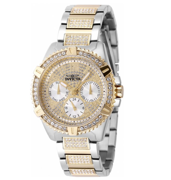 Invicta Celestial Luxe Women's 45mm 162 Pave Crystal Dial Quartz Watch 48565-Klawk Watches