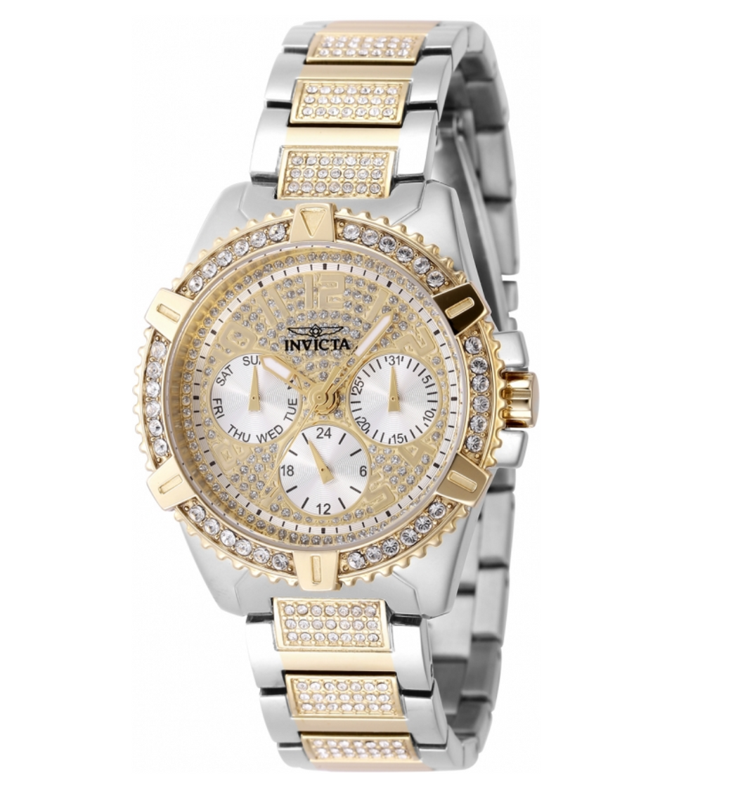 Invicta Celestial Luxe Women's 45mm 162 Pave Crystal Dial Quartz Watch 48565-Klawk Watches