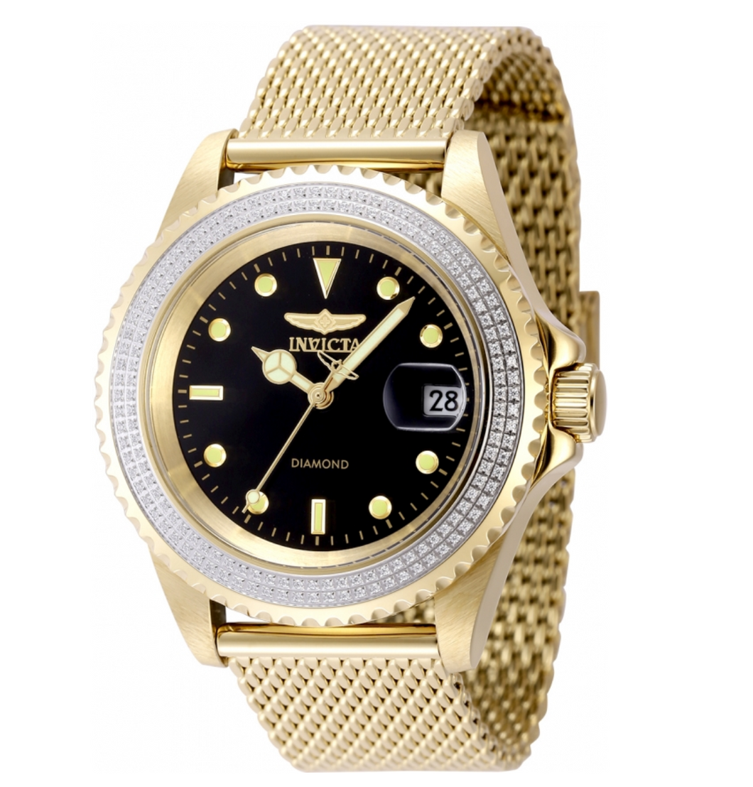 Invicta Elite Automatic 0.59ct Diamond Bezel 40mm Gold Men’s Watch 48745-Klawk Watches