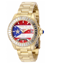 Load image into Gallery viewer, Invicta Pro Diver Puerto Rico Edition Lady 38mm Gold 38 Crystals Watch 49615-Klawk Watches
