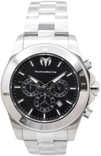 Load image into Gallery viewer, TechnoMarine Grand Manta Ray Mens 47mm Black Dial Quartz Chrono Watch TM-220125-Klawk Watches
