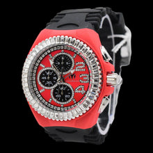 Load image into Gallery viewer, TechnoMarine Cruise JellyFish Mens 45mm Red 260 Crystals Chrono Watch TM-121185-Klawk Watches
