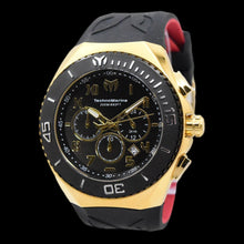 Load image into Gallery viewer, Technomarine Ocean Manta Men's 48mm Black Dial Gold Sport Chrono Watch TM-215066-Klawk Watches

