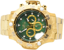 Load image into Gallery viewer, Invicta Subaqua Poseidon Green Dial Gold Band Luminous Chronograph Watch 47185-Klawk Watches

