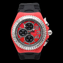 Load image into Gallery viewer, TechnoMarine Cruise JellyFish Mens 45mm Red 260 Crystals Chrono Watch TM-121185-Klawk Watches
