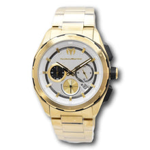 Load image into Gallery viewer, TechnoMarine Ocean Nomad Men's 43mm Silver Dial Gold Chronograph Watch TM-318093-Klawk Watches
